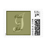 Monogram I Wedding Bride Groom Names Stamp