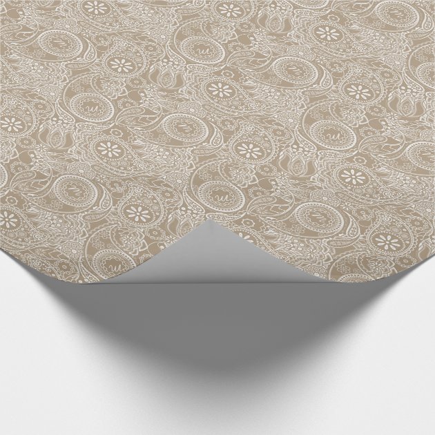 Monogram in Paisley Two-Tone MIP1/a Wrapping Paper 4/4