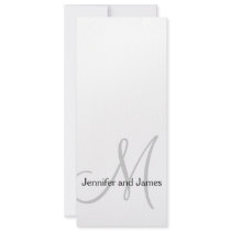 Monogram Initial Bride Groom Wedding Invitation