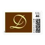 MONOGRAM INITIAL D BROWN