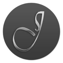 Monogram Initial J  Sticker stickers
