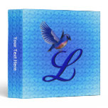 Monogram Initial L Bluebird Binder