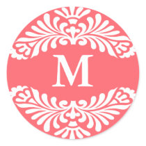 Monogram Initial Stickers :: Dubarry Pink