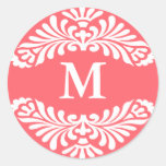 Monogram Initial Stickers :: Dubarry Pink