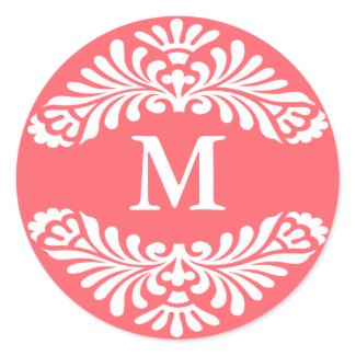 Monogram Initial Stickers :: Dubarry Pink