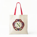 Monogram Initials Celtic Design Personalized Tote  Canvas Bags