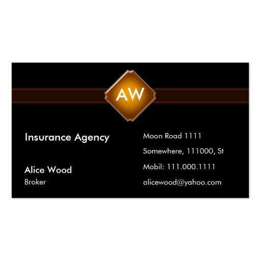 Monogram Insurance Business Card