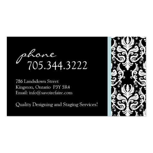 Monogram Interior Designing Business Cards (back side)