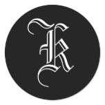 Monogram Invitation Seal "K"  Old English Style stickers