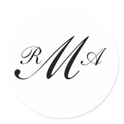 Monogram Invitation Seal_Three Letters Stickers