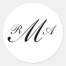 Monogram Invitation Seal_Three Letters Stickers