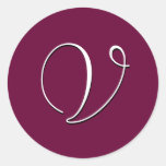 Monogram Invitation Sticker Customizable