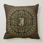 Monogram J Designs front and back are different Pillow
