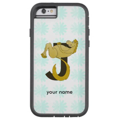 Monogram J Flexible Horse Personalised Tough Xtreme iPhone 6 Case