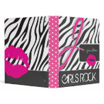 Monogram J - Hip Zebra Photo Album binders