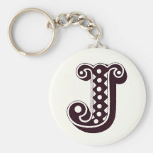 Monogram J Keychain