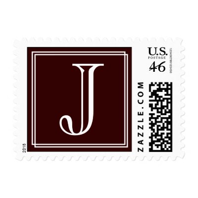 Monogram : J Postage Stamp