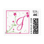 Monogram J Wedding Postage Stamp