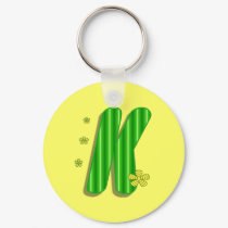 monogram K keychains