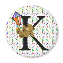 Monogram "K" Magnet by nextstopitaly Monogram "K" Magnet