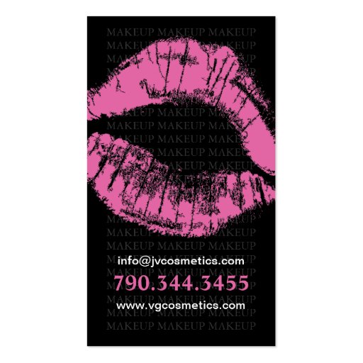 Monogram "K"  - MAKEUP ARTIST BUSINESS CARD (back side)