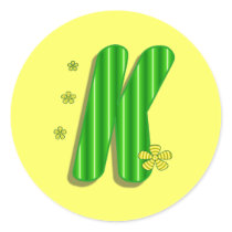monogram K stickers