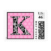 Monogram K | Zebra Polka Dots