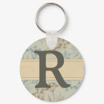Monogram Keychain - Fennel Sage by PocoModo Monogram Keychain - Fennel Sage