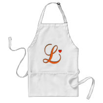 Monogram L aprons by gleems Monogram L aprons