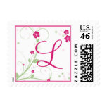Monogram L Wedding Postage Stamp