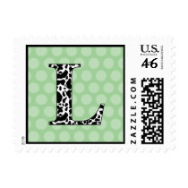 Monogram L | Zebra Polka Dots