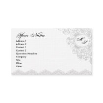 Monogram Lace Business Card