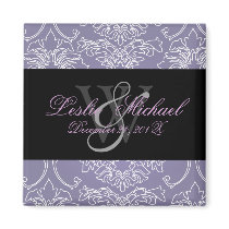 Monogram Lace Damask Wedding, Magnets by Classic_Events Monogram Lace Damask Wedding, Magnets