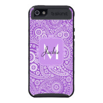 Monogram Lavender Paisley Skinit iPhone 5 Cover