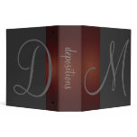 Monogram, legal firm - deposition  binders
