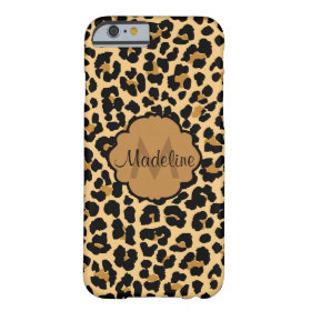 Monogram Leopar Print Pattern iPhone Case Barely There iPhone 6 Case