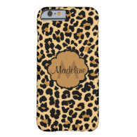 Monogram Leopar Print Pattern iPhone Case Barely There iPhone 6 Case