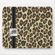 Monogram Leopard Mousepad mousepad