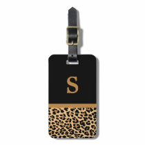 Monogram Leopard Print Luggage Tag luggage tags