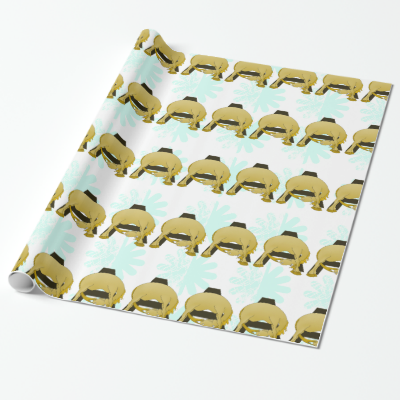 Monogram  Letter A Pony Wrapping Paper