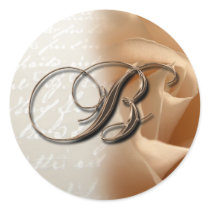 Monogram Letter B 2008 Wedding Envelope Seal stickers
