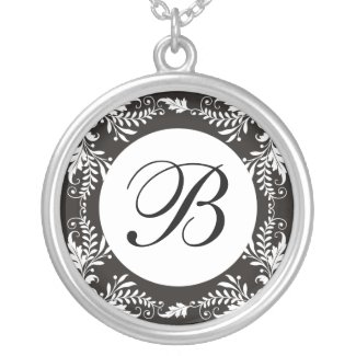 Monogram Letter B Pendant Necklace necklace