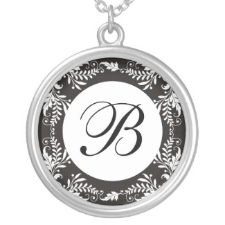 Letter Pendants on Monogram Letter B Pendant Necklace By Semas87