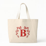 Monogram Letter B Red Leaves bag