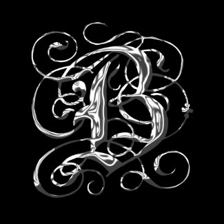 Monogram Letter B Silver Postage stamp