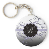 Monogram Letter B Violet Key Chain