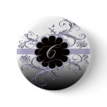 Monogram Letter C Violet Button