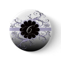 Monogram Letter C Violet Button