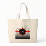 Monogram Letter D Red Canvas Bags