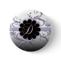 Monogram Letter D Violet Pin